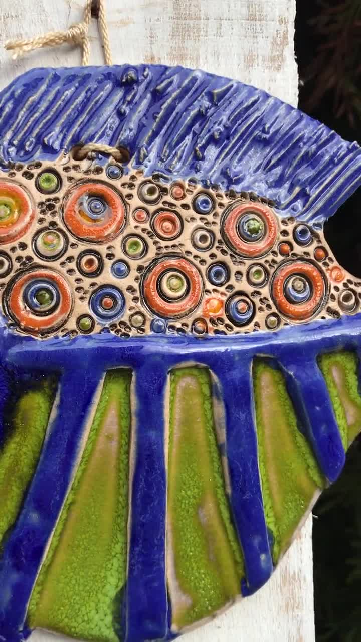 Ceramic Fish Wall Decor Fish Zodiac Decor Fish Rustic Home Ceramic Fish Wall Decor Fish Zodiac Decor Fish Rustic Home