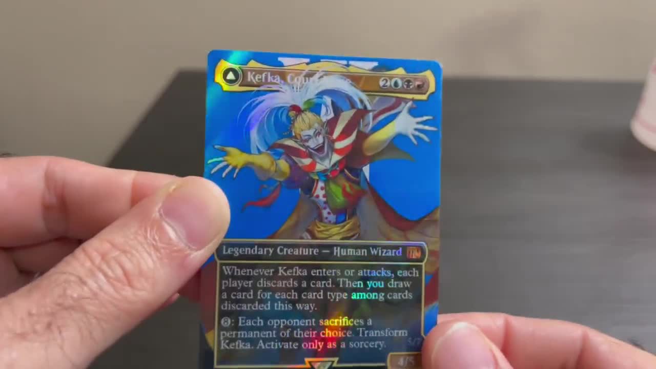FF X MTG Holo Foil Proxy Card - Kefka, Court Mage - Diagonal