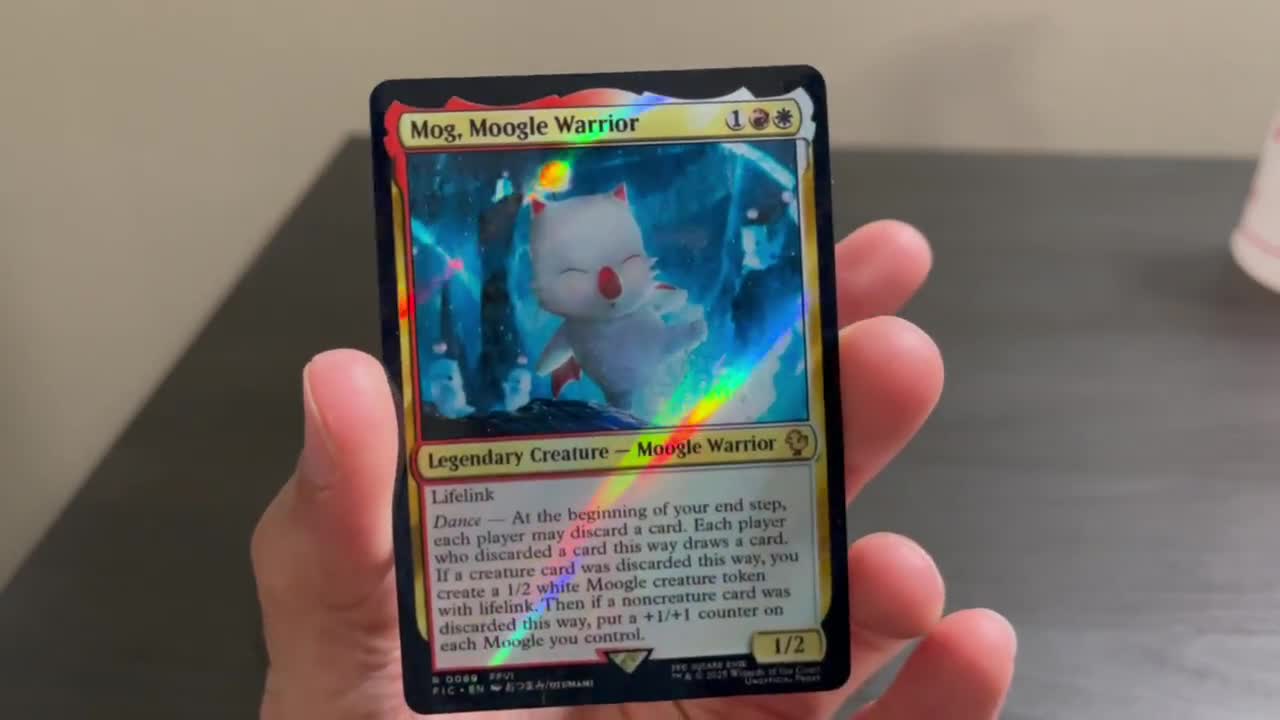 moogle card mtg Magic The Gathering - Universes Beyond - Final Fantasy put a +1/+1 counter on each Moogle you control. Straight Up Moggin' - A