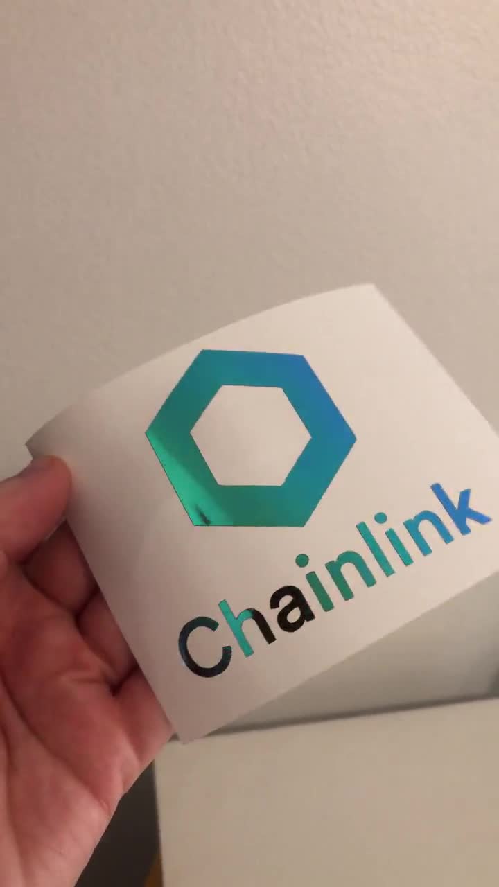 Chainlink LINK Bitcoin Crypto Cryptocurrency Wallet Decal | Holographic  Chainlink Wallet Cryptocurrency | BTC | Decal for Car Laptop Phone