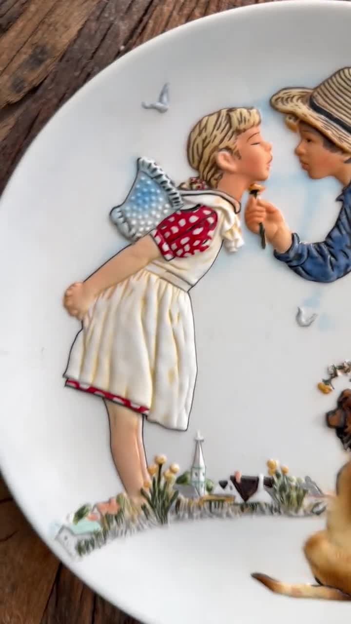 り*た様 【希少・廃盤】TENDERLOIN T-PAY PLATE ペイプレー Vintage Norman Rockwell Plate, Spring: Beguiling Buttercup, 1949