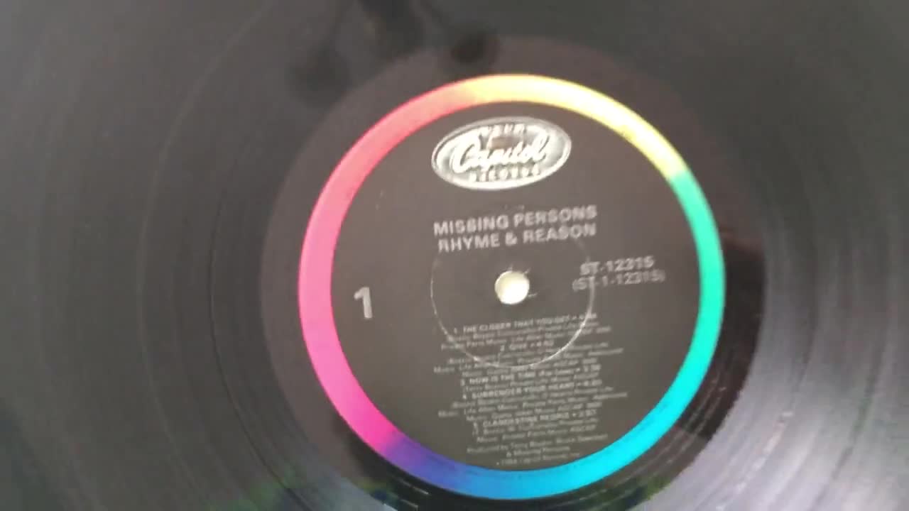 Missing Persons - Rhyme & Reason LP Vinyl Record Album, Capitol