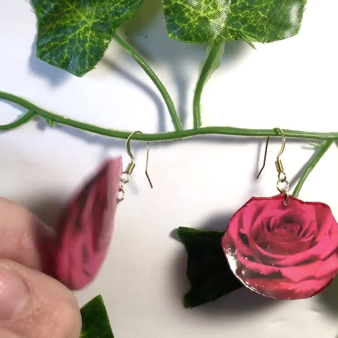 Recycled Plastic Earrings Jacaranda Flowers 