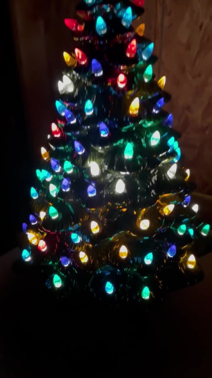 Ceramic Christmas Tree With Lights Nostalgic Christmas Tree - Temu  Philippines