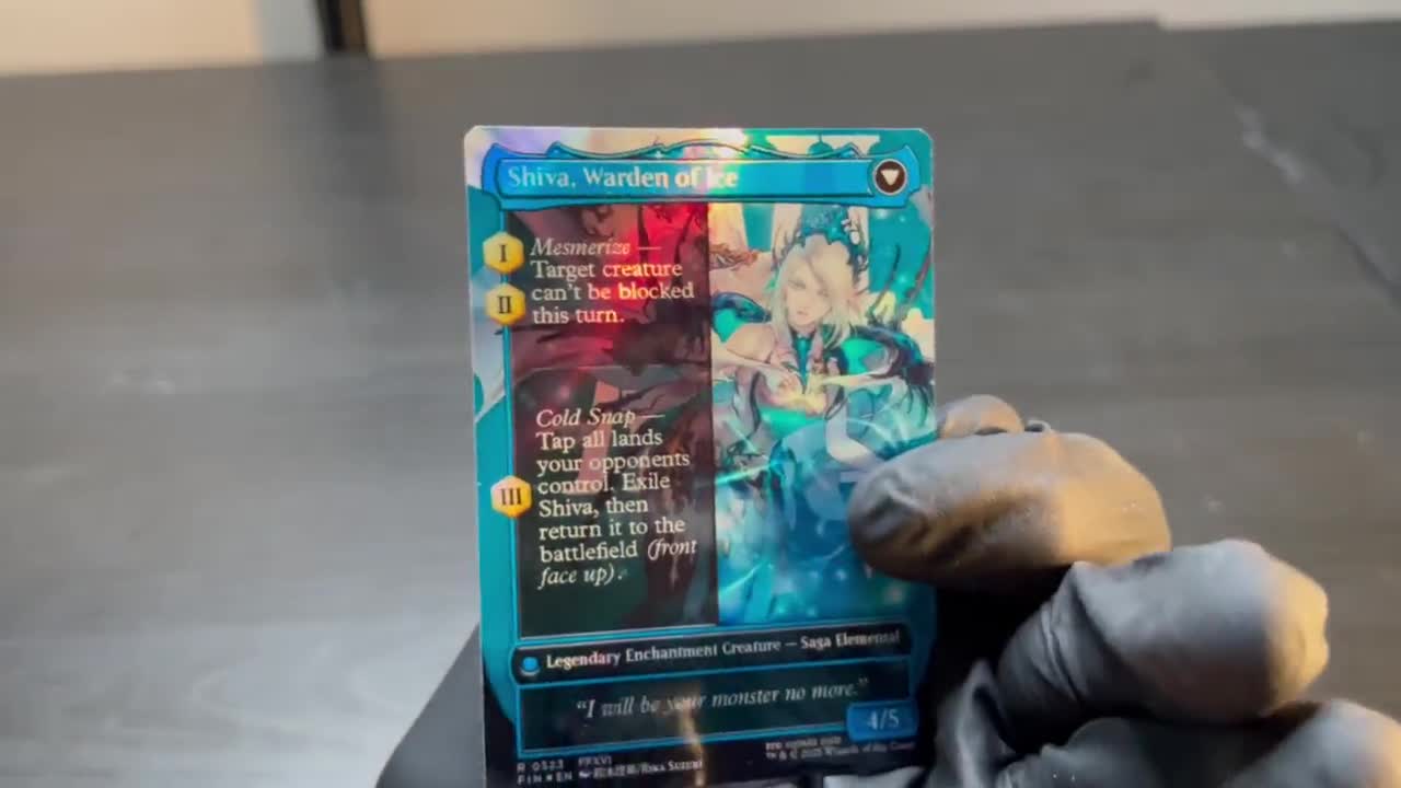 FF X MTG Holo Foil Proxy Card - Jill, Shiva's Dominant - Diagonal