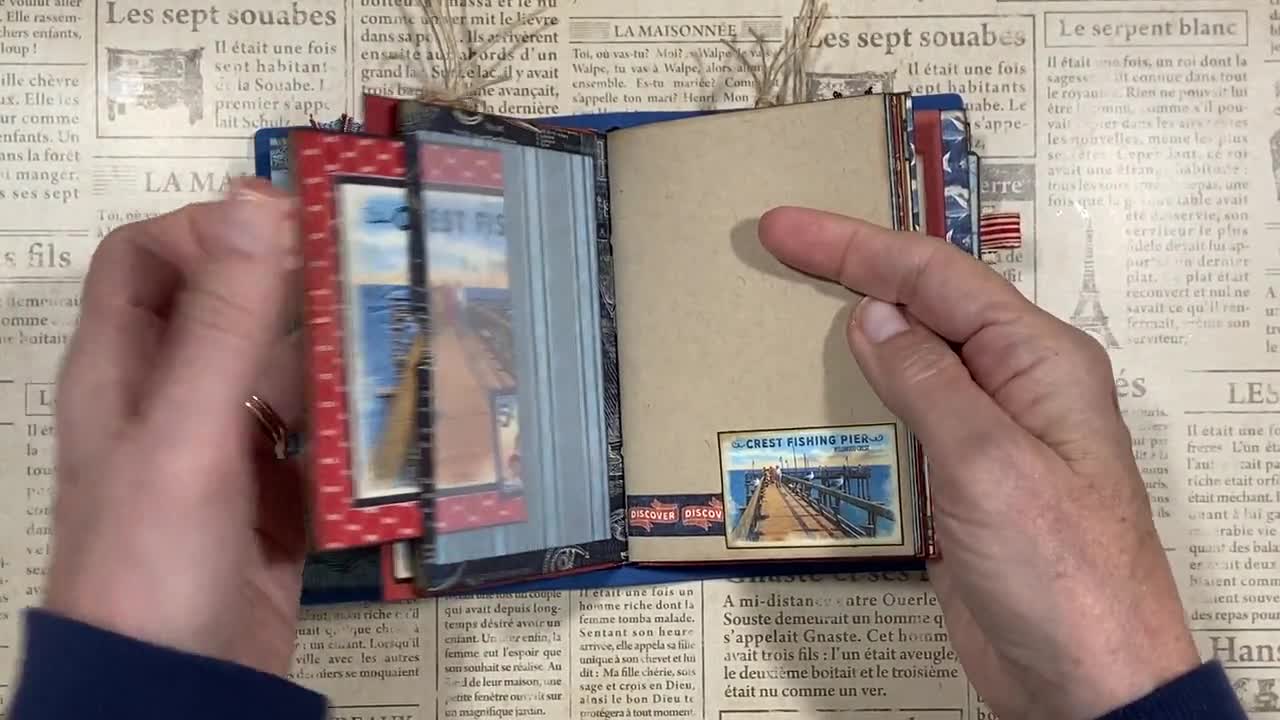 Nautical-themed Mini Travelers Notebook *VIDEO TUTORIAL*