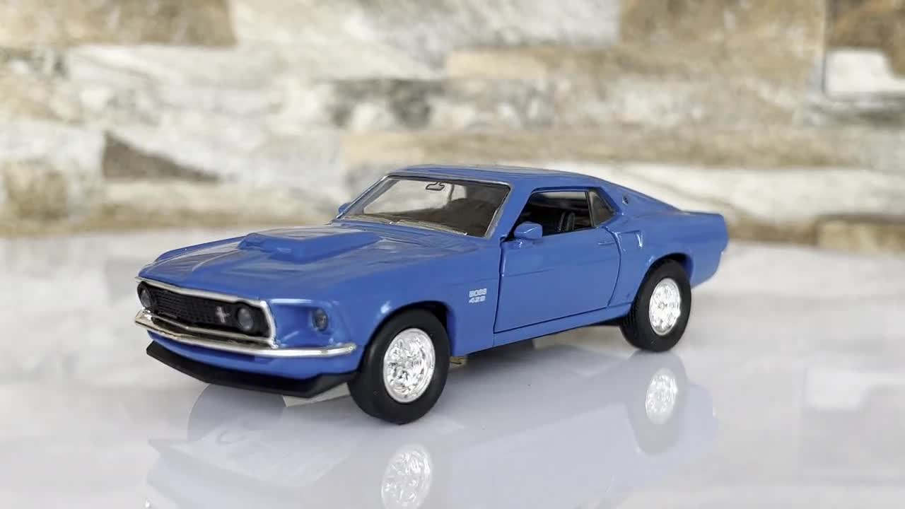 Ford Mustang Boss 429 1969, Model Car, 1/36 Vintage Diecast Car, 1 
