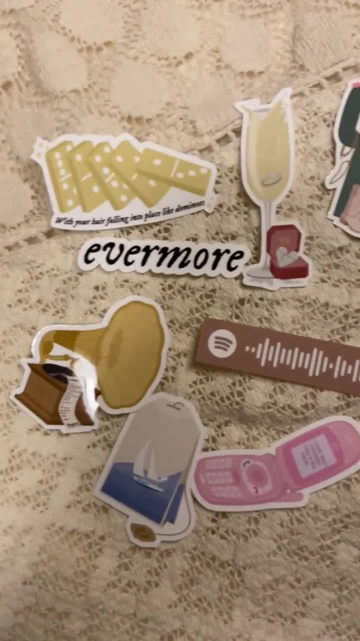 Taylor Inspired Evermore Sticker Set 12 Pc BONUS Sticker 