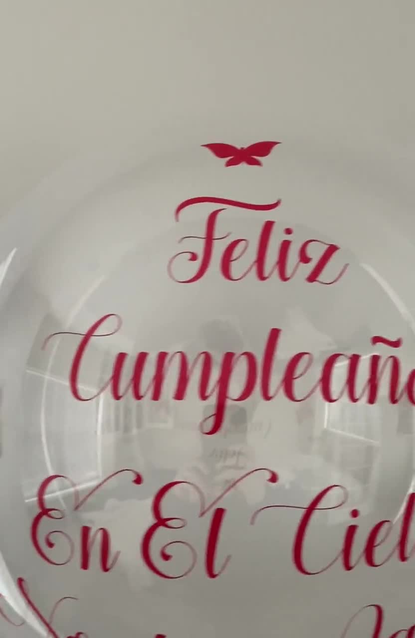 Memorial Balloon, Feliz Cumpleanos En El Cielo Globo, Happy Birthday in  Heaven, Custom Memorial Balloon, 18, 24 and 36 Inch Balloon Size 