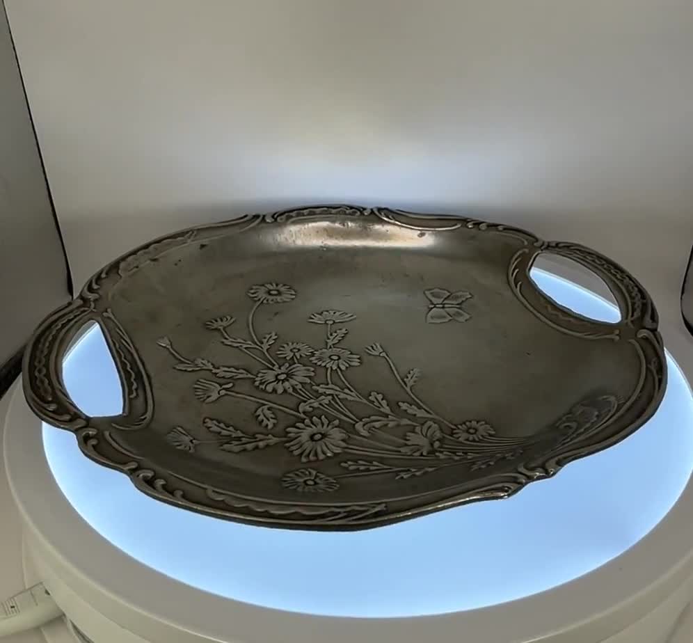 見事なフランスのヴィンテージ装飾アールヌーボーの花柄デザインの