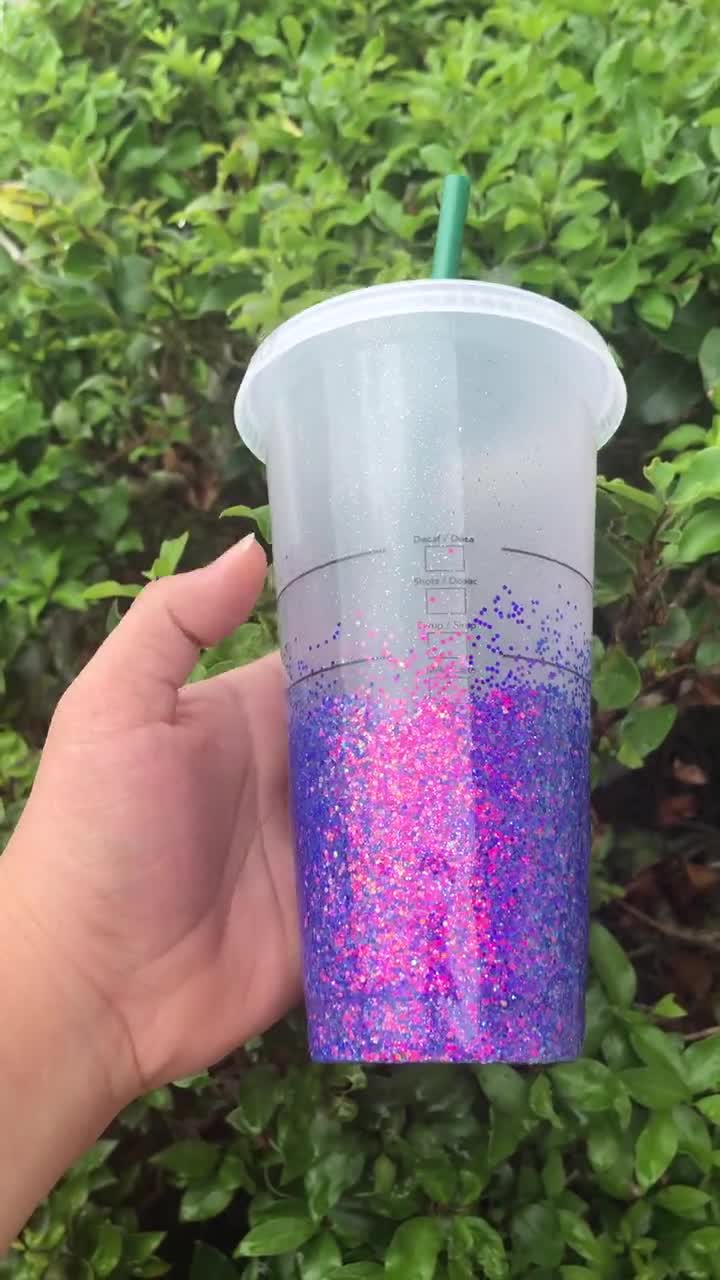 Starbucks Personalized Faux Glitter Tumbler Cup, Purple Tumbler Cup, Tumbler  with Lid Straw, Starbucks Gift, Faux Glitter Tumbler Cup, Mugs and Cups