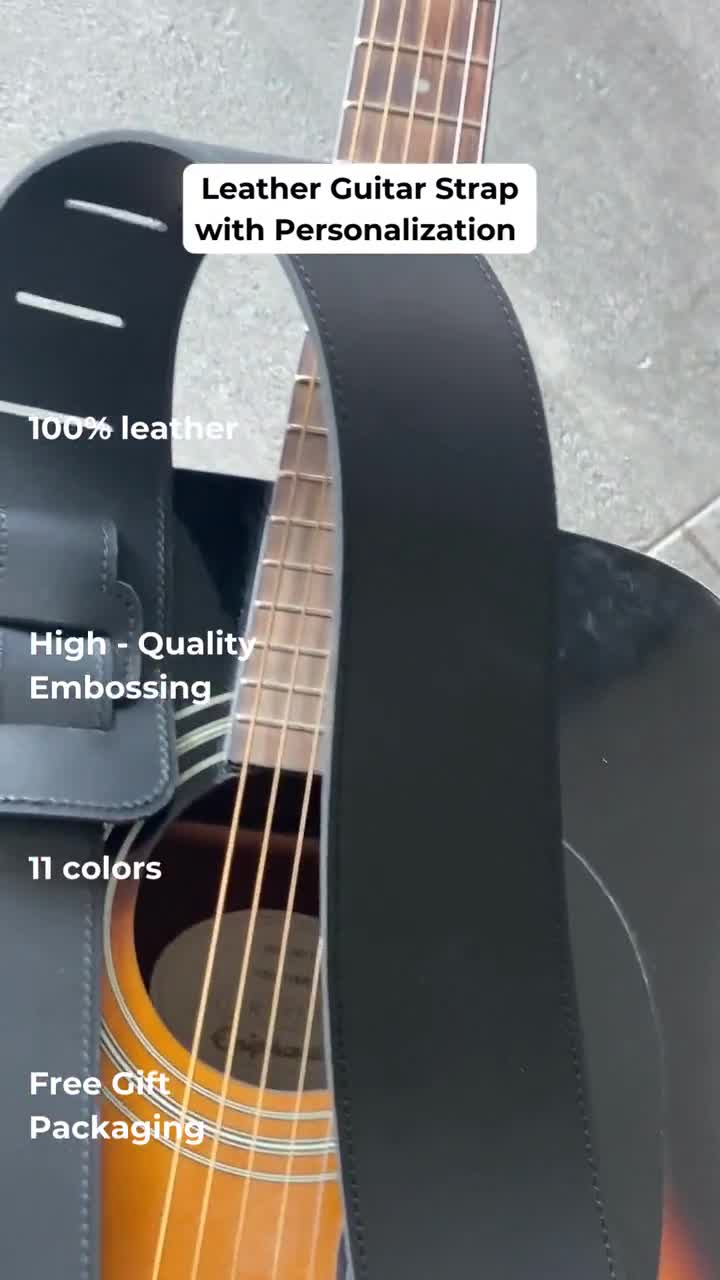 CINTURINO PER CHITARRA IN PELLE PERSONALIZZATO IL TUO NOME 2 - Foto 9