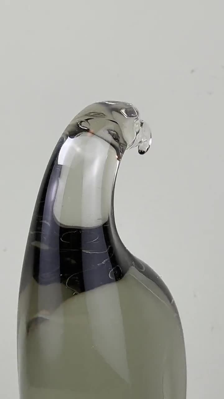 リヴィオ・セグソ、ムラーノ彫刻、鷲、1970年代、19 cm、ムラーノ彫刻