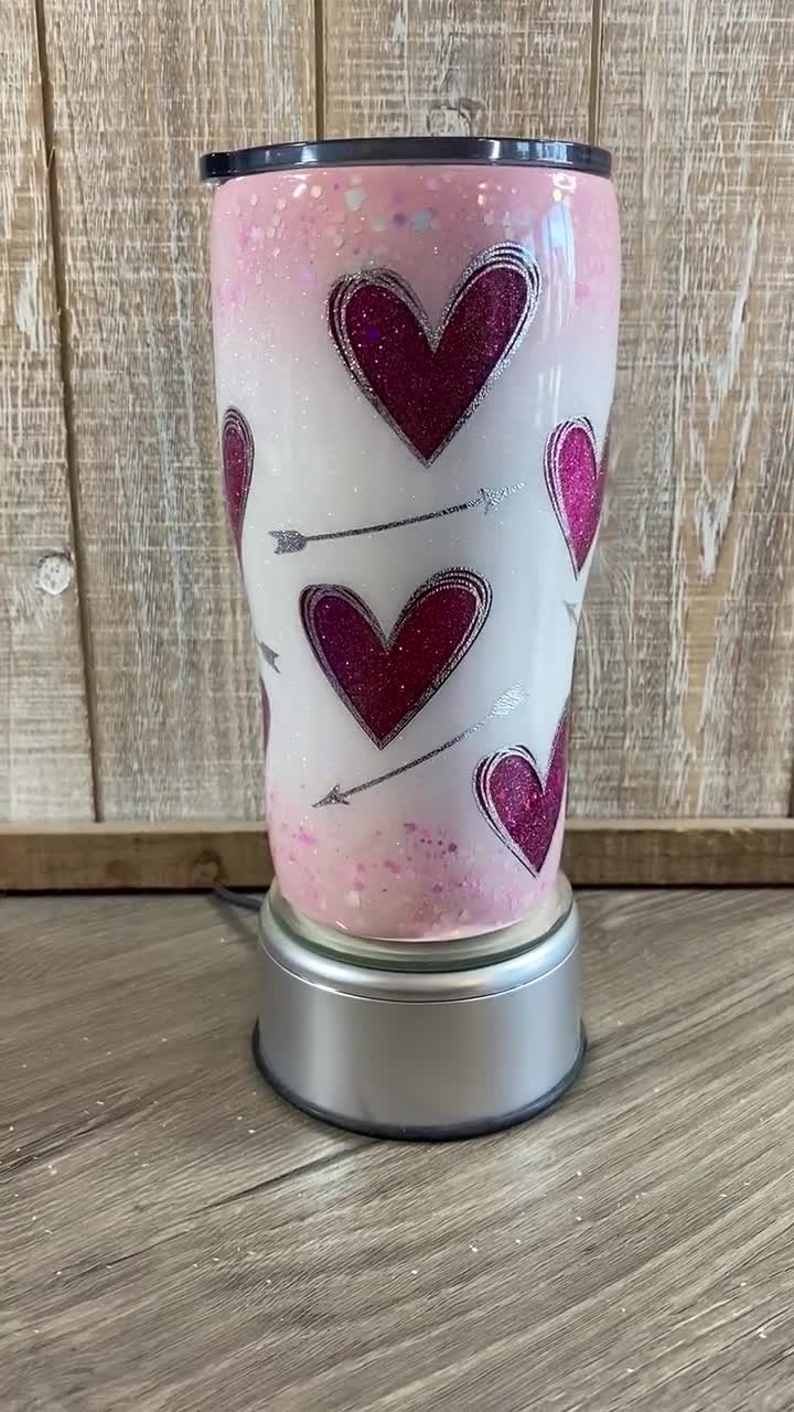 Conversation Heart Tumbler, Made With Custom Glitter, Vinyl, and  Waterslides, and Hearts Wine/modern/skinny/fatty Tumbler With Lid & Straw 
