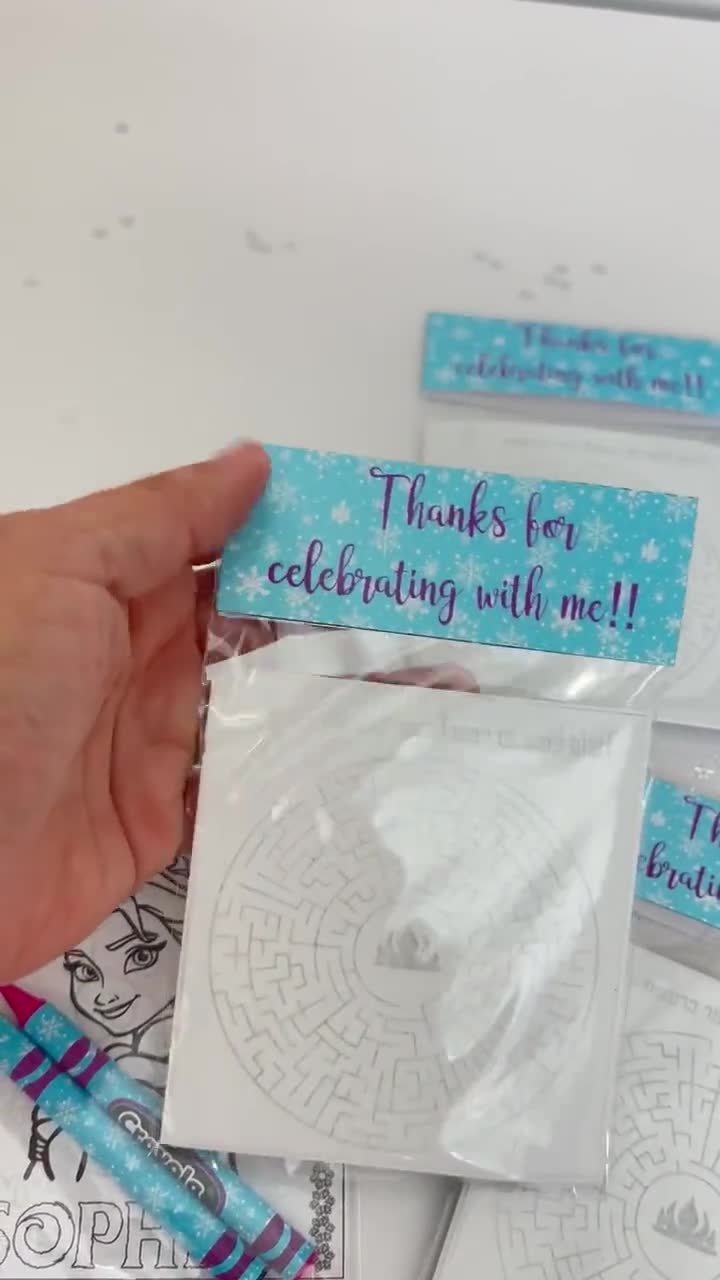 Personalized Frozen Party Favors, Frozen Coloring Sheets & Crayons, Frozen Party Favors, Frozen Favor Bags, Elsa Party Decor. video poster