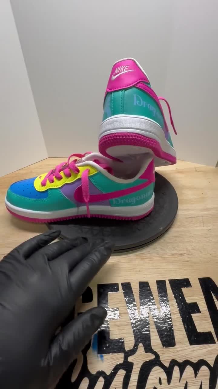 Hand-Painted Kids Nike Sneakers | Custom Colorful Design video poster