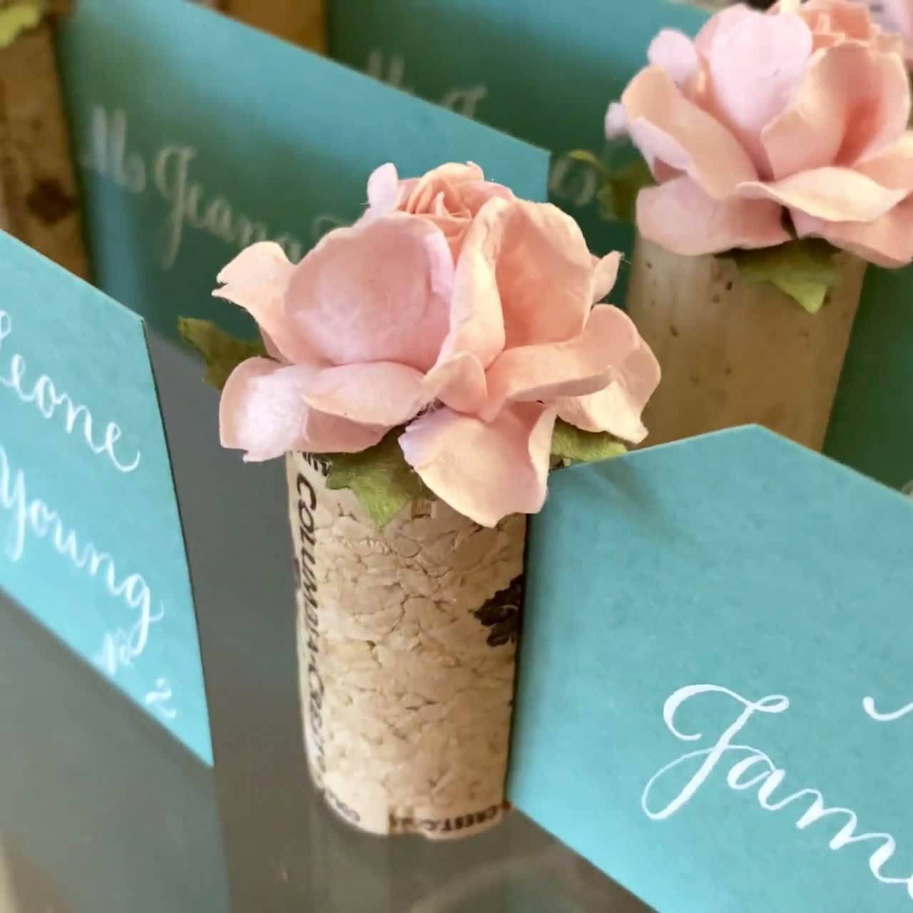 Succulent Wedding Place Card Holders Colorful Succulent Wedding