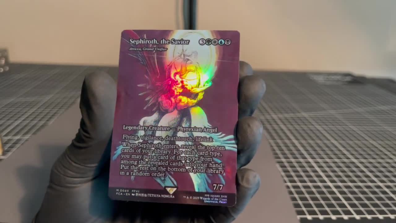 FF X MTG Standard Holo Foil Proxy Card - Sephiroth, the Savior