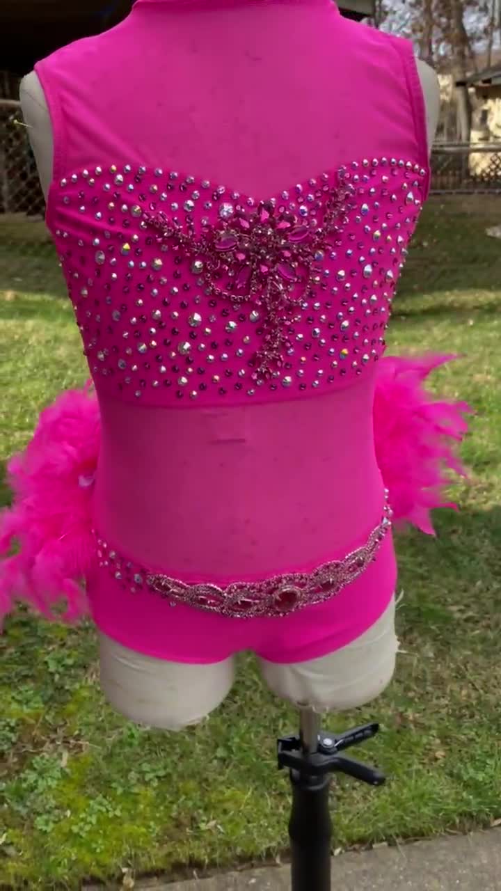 Hot pink cheap dance costume