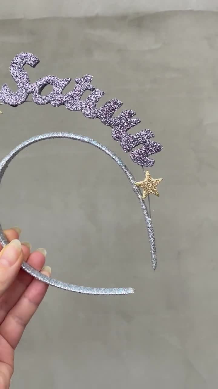 Fascia Capelli MIRKUZI Luna E Stelle - Cerchietto Glitterato Per Feste E Cosplay