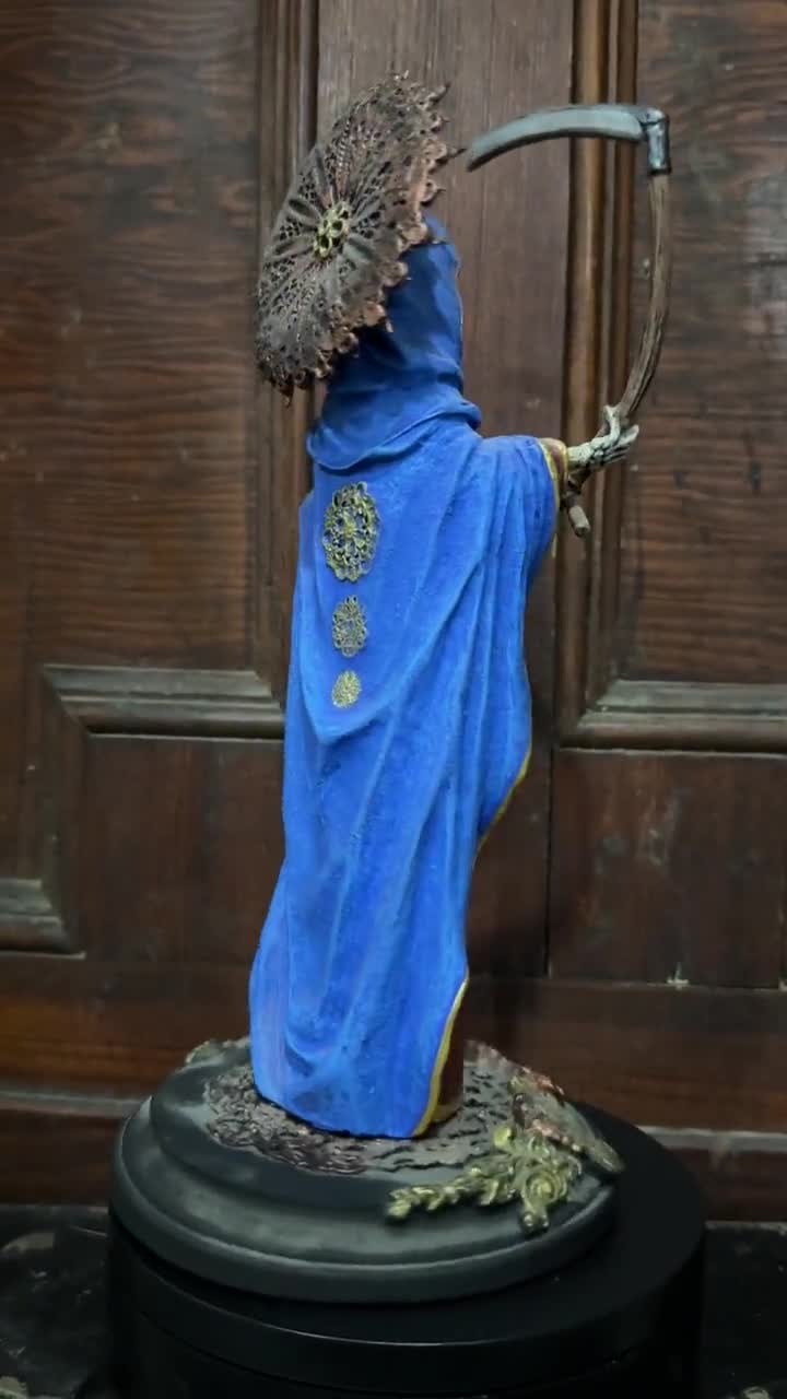 Santa Muerte Statue, Full Color Sculpture | Mexican Saint of Death