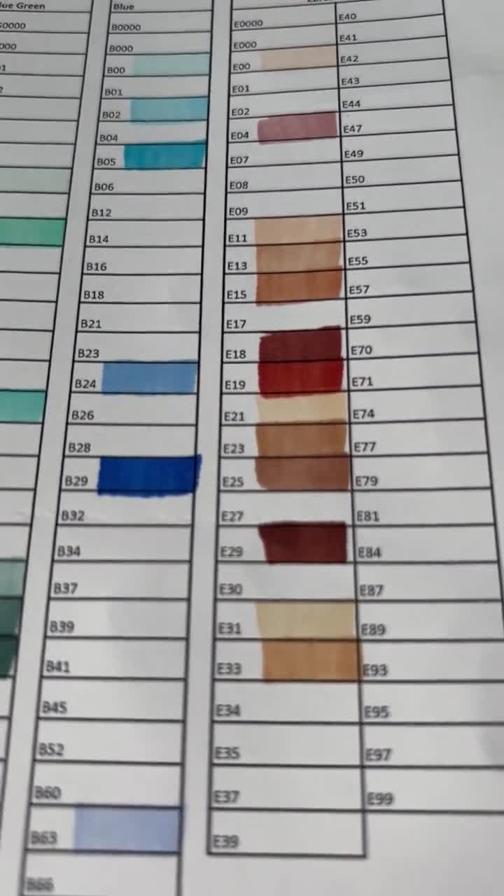 Copic Sketch Marker Swatch Chart: Printable Color Organizer