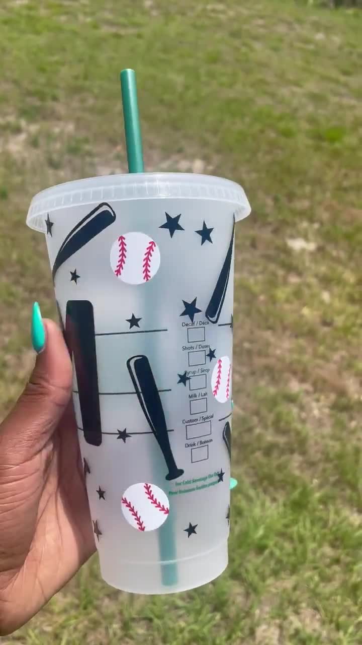 Starbucks Baseball Mom Cold Cup - lacustomdesignz