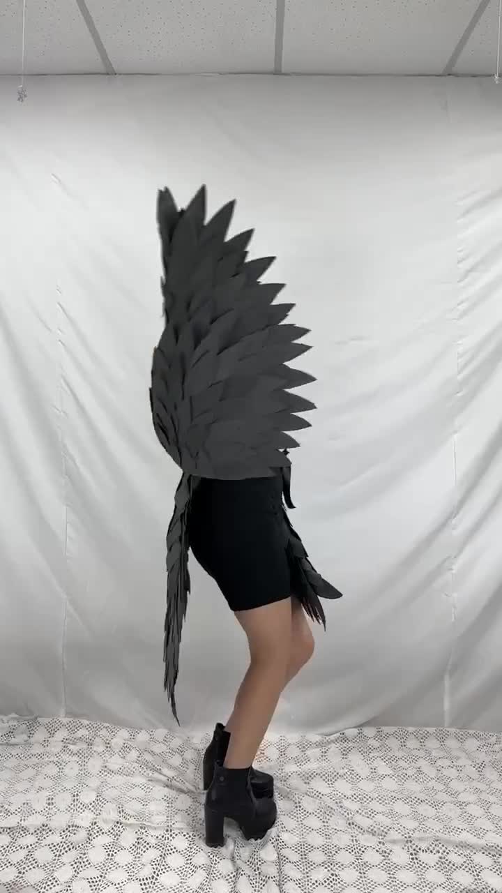 ブラックエンジェルウィングコスチュームコスプレ小道具悪魔大きな天使