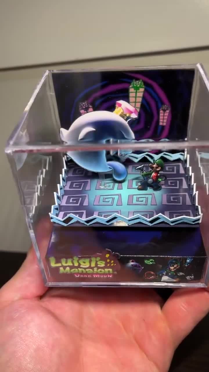 Luigi's Mansion 3 Diorama Cube Video Game Room Decoration 