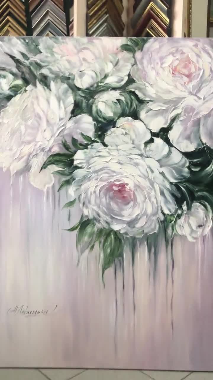 油彩画 花のアート 大きめ ye073-1.jpg