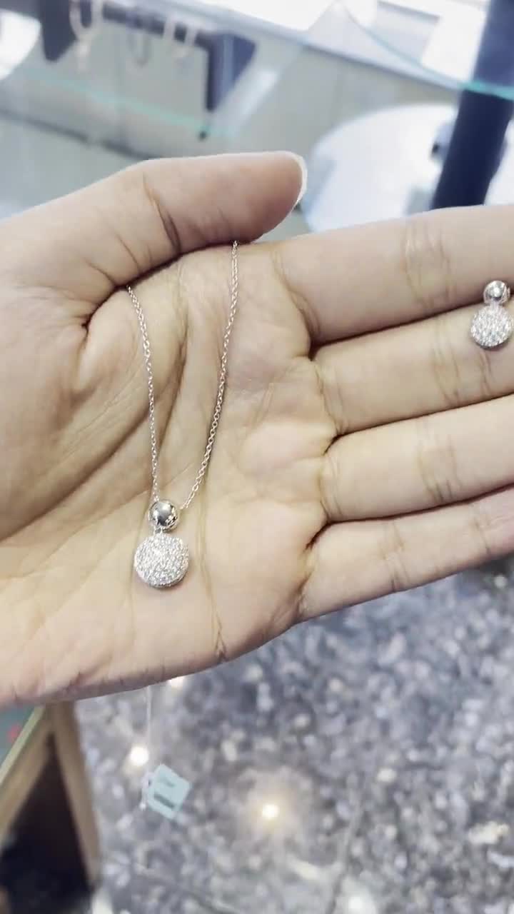 Orecchini da uomo e donna in zirconi rotondi bianchi, gambo placcato oro, 10mm