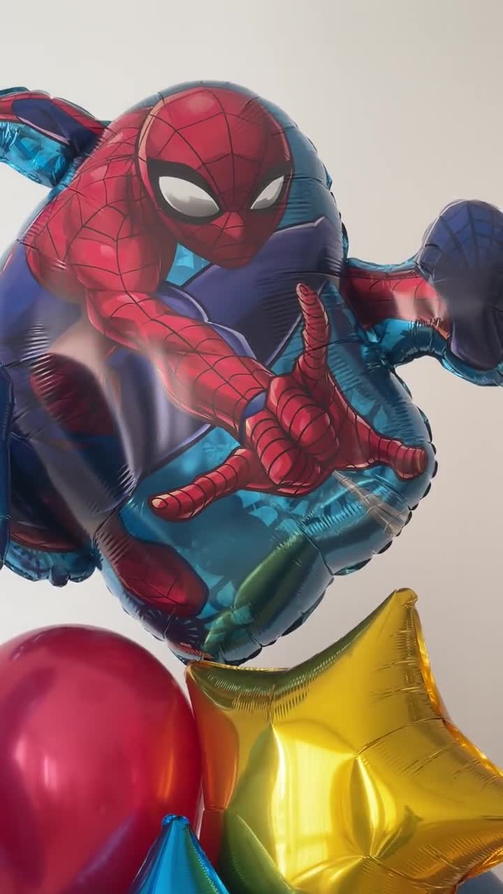 Ramo de globos de cumpleaños de Spiderman / Decoración para fiestas de superhéroes video poster