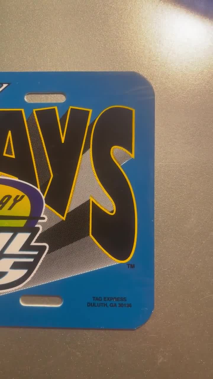 Vintage 1990s Old School Tampa Bay Devil Rays License Plate 