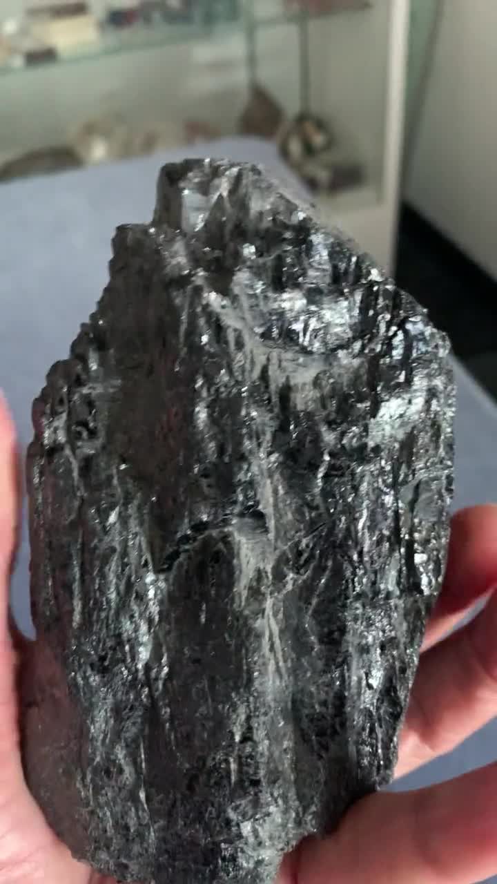 Extra Large Raw Black Tourmaline Chunk: Natural Protective Crystal from Brazil video poster