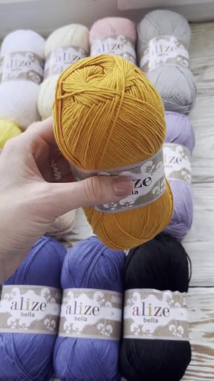Alize Bella 100% COTTON YARN, Amigurumi Crochet Yarn
