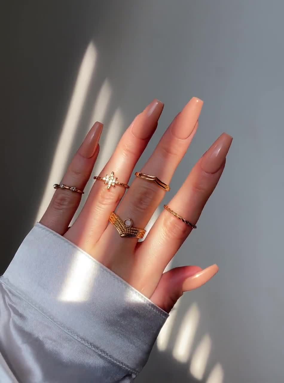 Classic Nude Base with Gold Filigree Shine