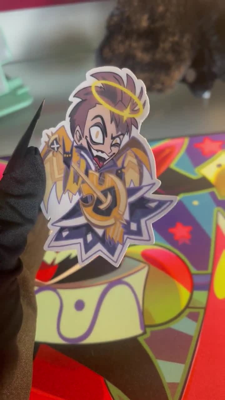 ハズビン ホテル ステッカー | マスクを脱いだアダムまたはマスクを