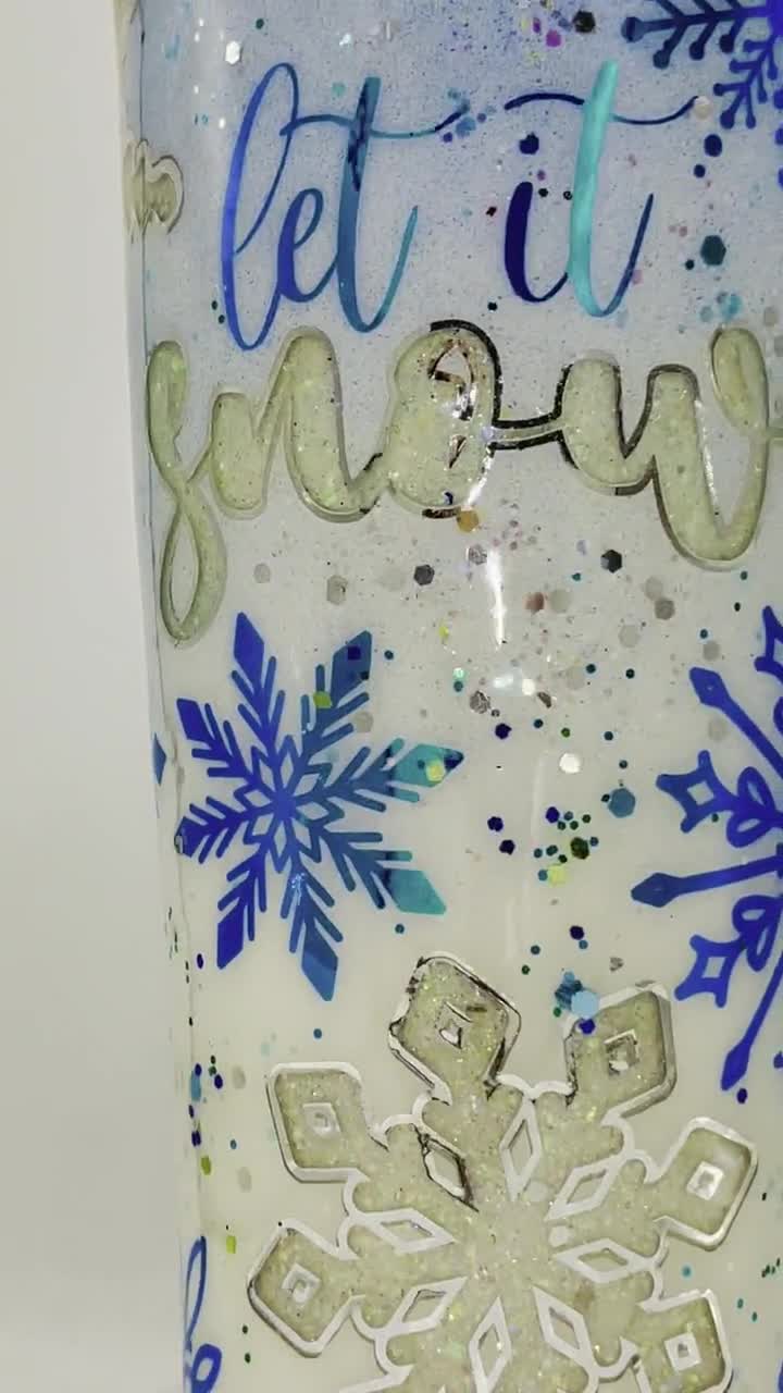 20oz Stainless Steel PEEKABOO snowflake tumbler – SSxCustomCreations