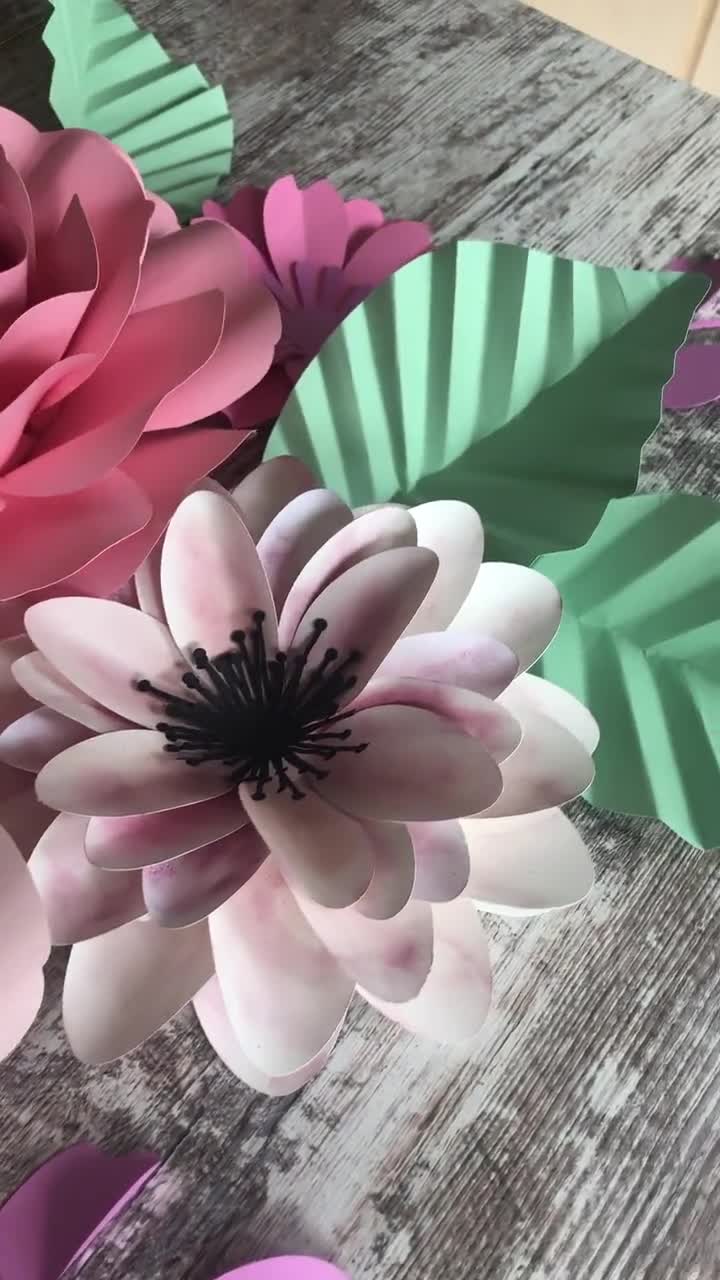 Minnie Mouse Inspired Paper Flower Backdrop: Handmade Nursery Decor, 7-Piece Set video poster