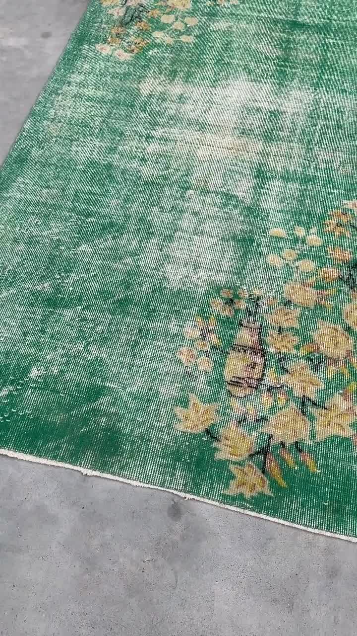 トルコラグ、4 x 7フィートのエリアラグ、ヴィンテージラグ