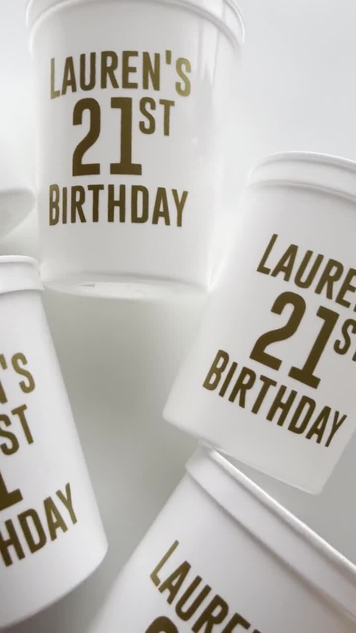 21st Birthday Party Cups Birthday Party Favors 21st Birthday Party Gifts  Customized Birthday Party Personalized 21st Birthday 21 