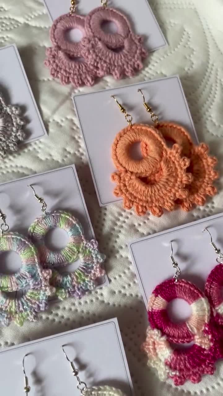 Crochet Hoop Earrings – Kreate