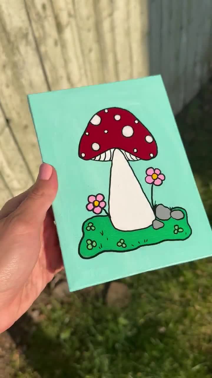 Simple mushroom painting