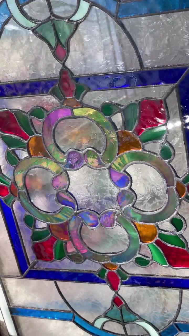 Tiffany Stained Glass Window Celtic Royalty Knot Victorian