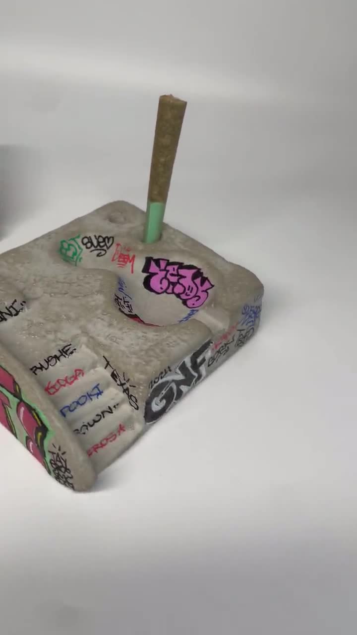 Graffiti Skatepark Ashtray/ Incense Holder & Custom Names - Etsy