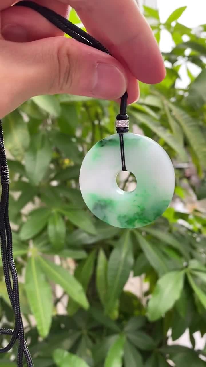 Collana Multifilo Perle Giada Verde Cristalli Piastra Agata - Foto 3