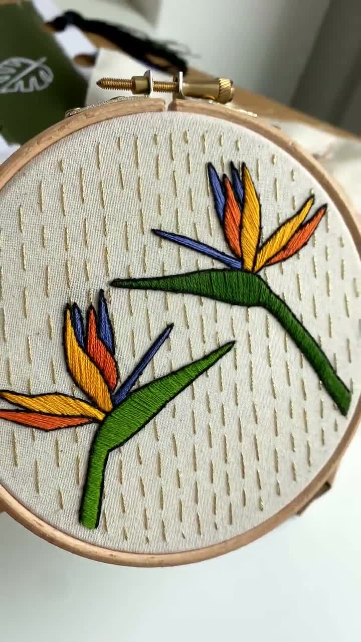 Gold Thread Embroidery, Beginner Botanical Embroidery Kit