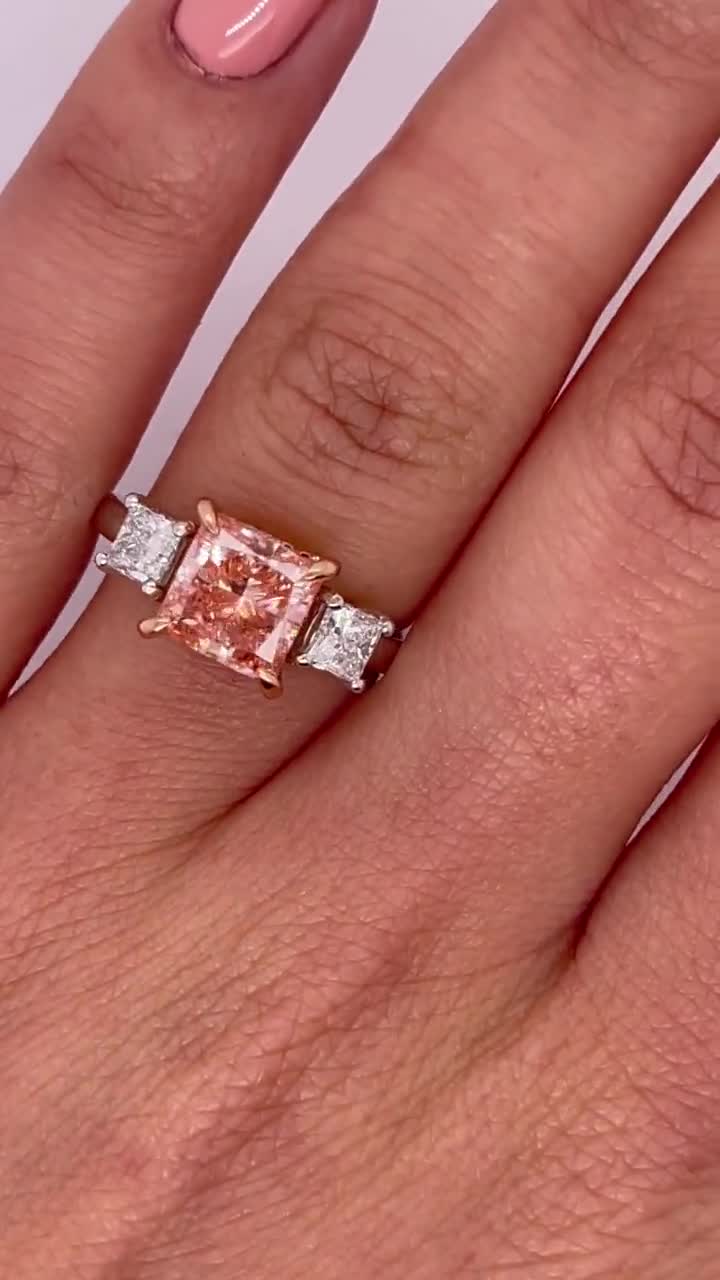 Think pink with @williamgoldbergdiamonds exquisite pink diamond engagement  ring 💕 . . . #diamond #cushioncut #cushioncutdiamond #pinkd... | Instagram