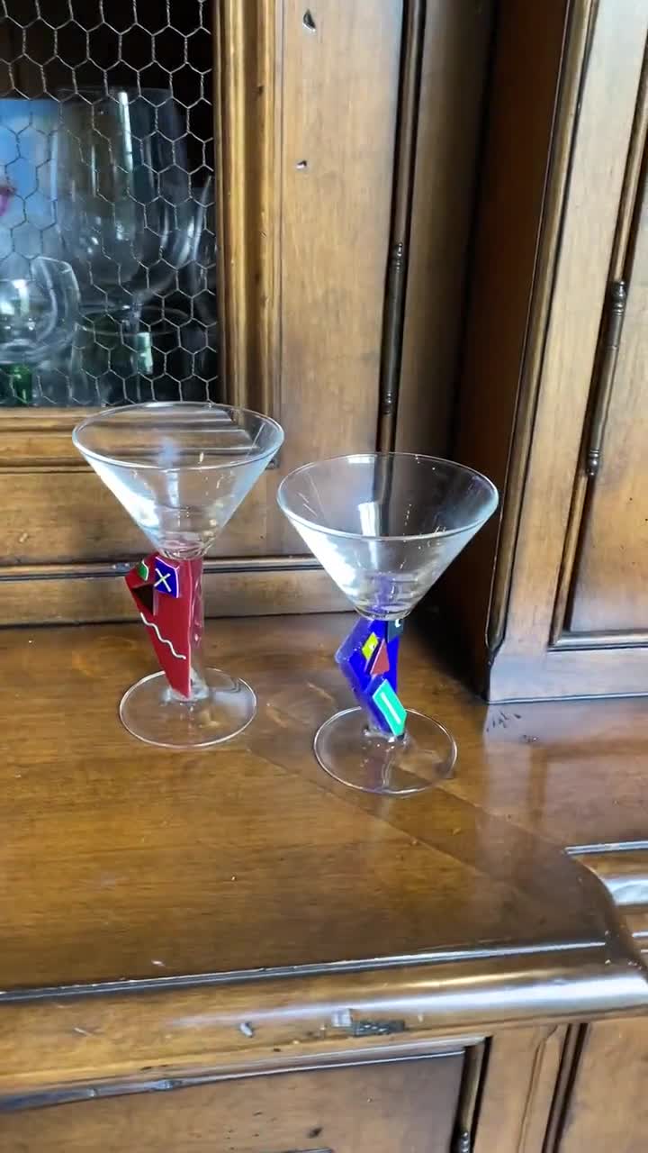 Cubist Martini Glass Set