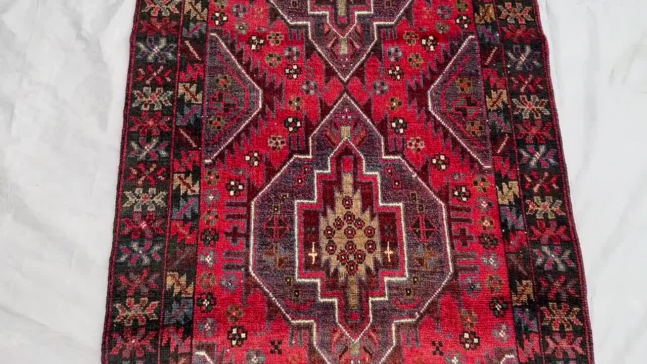 3x6 Antique Baluch Taimani Rug | Hand-knotted Tribal Wool Carpet